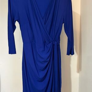 INC International Concepts Women Elegant Blue Wrap Dress Size M